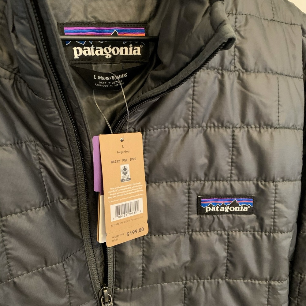 NWT - Men’s Patagonia Nano Puff Jacket Forge Grey